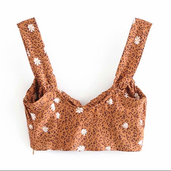 Tawny Set - Floral Animal Print 2pc Set Tank & Midi - Picture 5 of 11